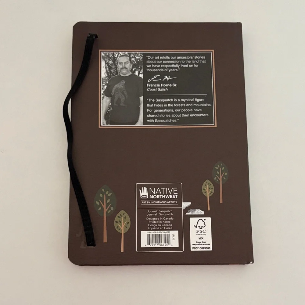 Native Northwest Brown Sasquatch Journal Art by‎ Indigenous Artists Francis Horn